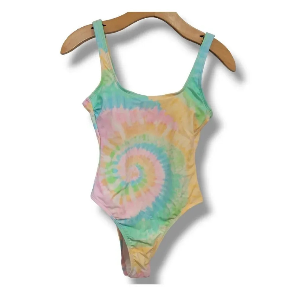 Stoney Clover Lane X for Target Women's rainbow tie dye one piece swimsuit - xs